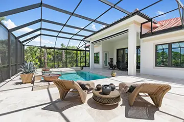 Pool Construction by Stoughton & Duran - Lanai and Home